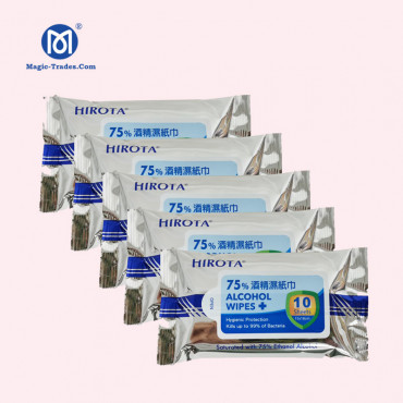 HIROTA - 75%酒精濕紙巾 (原箱)192包 - AWT004