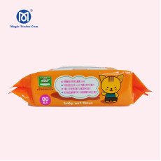 HIROTA - 80 片厚裝 HP 除菌濕紙巾 (貓仔) 原箱24包 - AWT005